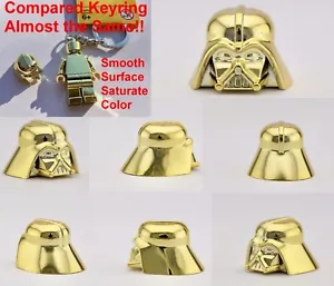 LEGO DARTH VADER HELMET CHROME GOLD AUTHENTIC CUSTOM HIGHEST QUALITY MONOCHROME - Picture 1 of 12