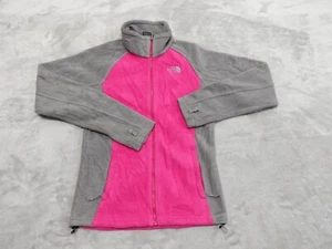The North Face Jacket Girls Extra Small Pink Full Zip Long Sleeve Fleece - Picture 1 of 10