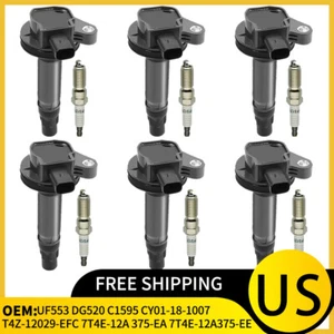 6Pack Performance Ignition Coil & Real Iridium Spark Plug for Mazda CX-9 UF553 - Picture 1 of 12