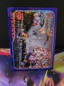 Anthony Rizzo Purple Speckle /299 127 Yankees Topps Chrome 2024 MLB Cards - Picture 1 of 2