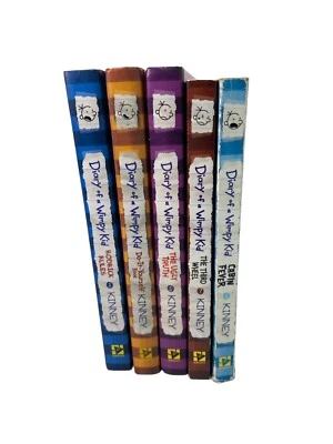 Diary Of A Wimpy Kid Book Lot Hard Cover and Paperback 5 pc Lot - Image 1 of 4