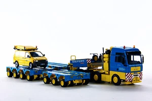 WSI 01-1225 MAN TGA XXL w/Scheuerle Intercombi + Volkswagen - Siefert 1/50 MIB - Picture 1 of 1