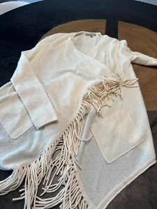 Vintage NEIMAN MARCUS CASHMERE COLLECTION CREME FRANSEN WASSERFALL PULLOVER GR. S - Bild 1 von 7