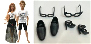 BARBIE KEN 11.5-12" DOLL MATCHING OUTFITS Dress Shirt Shorts Shoes Glasses NEW! - Picture 1 of 3