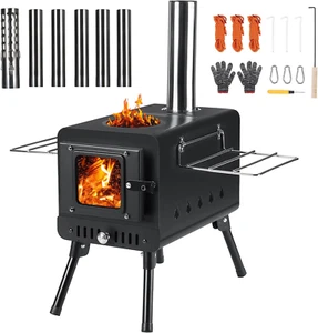 Forno Da Giardino, Da Campeggio, Portatile, Con Gambe Pieghevoli E 7 Camini, per - Foto 1 di 12