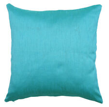 24" X 24" Square Solid Dupioni Silk Cushion Cover Pillow Sham Throw Teal Green