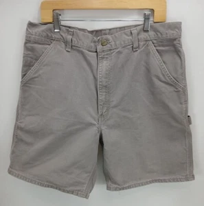 Vintage Carhartt Shorts Washed Brown Carpenter Style Men's Size 38 - Picture 1 of 4