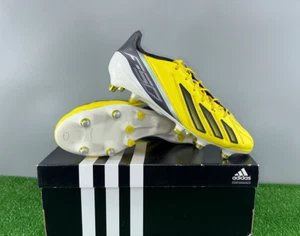 Adidas F50 Adizero SG Leather G65320 Elite US8.5 UK8 Yellow boots Cleats mens Fo - Picture 1 of 12