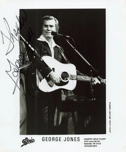 George Jones Country Music foto firmata autografata 8x10 - Foto 1 di 1