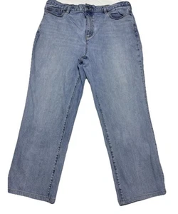 Lands' End Denim Jeans High Rise Straight Gr. 16 Baumwolle super weich Denim getragen - Bild 1 von 9