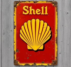 Shell Gasoline 8 x 12 Vintage Novelty Metal Sign Made In USA NEW! - Picture 1 of 3