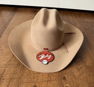 Cappello da cowboy uomo Bailey Western 2X in feltro di lana marrone nuovo con etichette taglia 7 1/4 - DIFETTO - Foto 1 di 15
