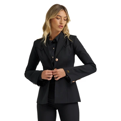 Wrangler X Lainey Wilson 女士黑色牧场人西装外套 112373695 — 第 1/4 张图片