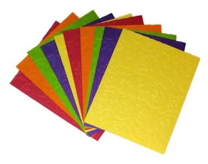 10 HALLOWEEN COLLAGE Embossed A2 Card Fronts Paper Studio Holiday Cardstock - Picture 1 of 2