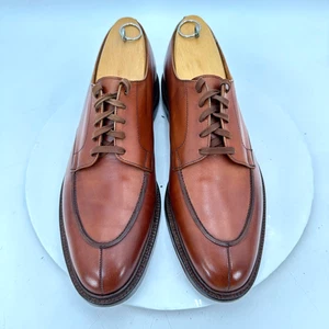 Polo Ralph Lauren Men UK 9.5 D US 10 D Brown Leather Derby England Shoe - Picture 1 of 12