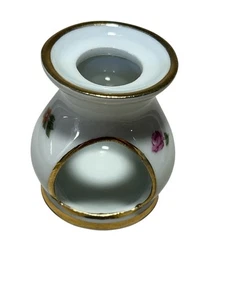 Limoges Miniature Candle Holder Tart Holder Porcelain Figurine Dollhouse - Picture 1 of 4