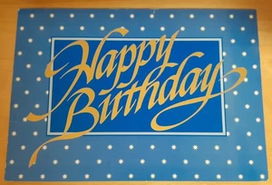 Postcard Advert Happy Birthday blue background Dentist Salt Lake City UT - Picture 1 of 2