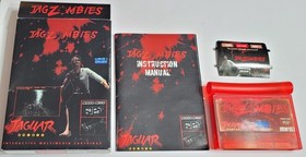 JagZombies Atari JAGUAR Red Cartridge with Rom Revision Complete In Box. Zombies