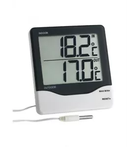 TFA DOSTMANN Digitales Thermometer für Innen und Außen 30.1011 schwarz/weiß - Bild 1 von 1
