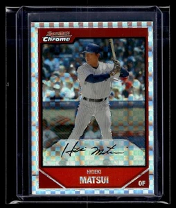 2007 Bowman Chrome Xfractor #119 Hideki Matsui 199/250 Yankees Japan - Picture 1 of 2