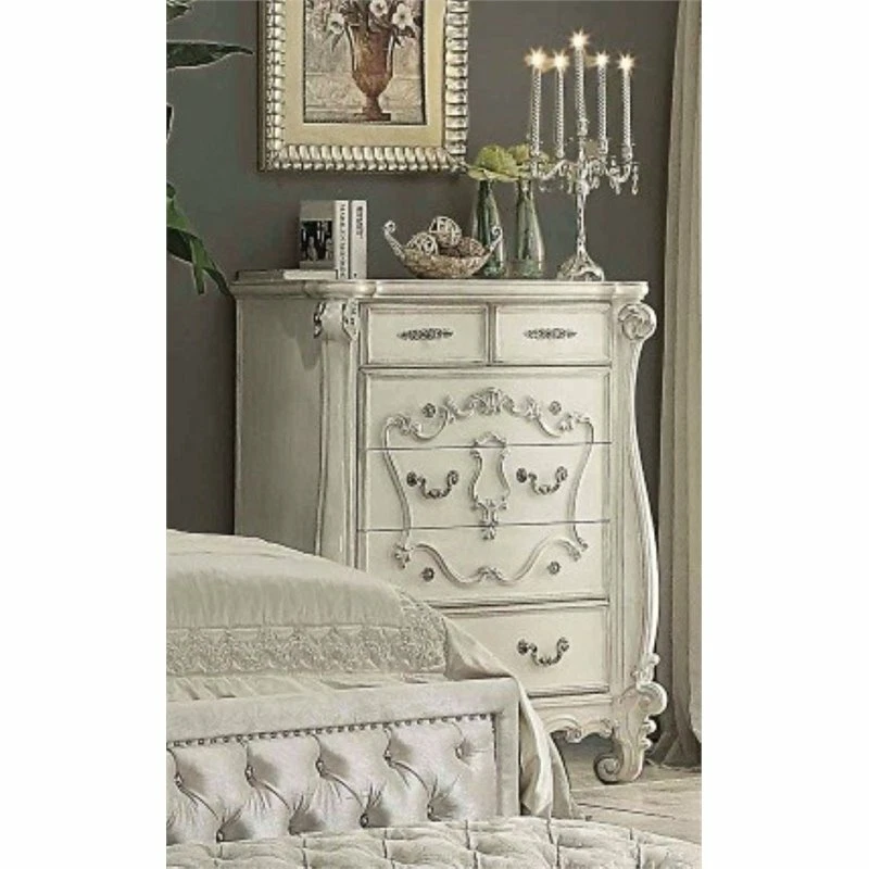 ACME Versailles 5 Drawer Chest in Bone and White - Image 1 of 1