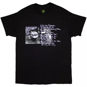 The Beatles - Washington '64 Drum Photo & Setlist - Black t-shirt - Picture 1 of 2