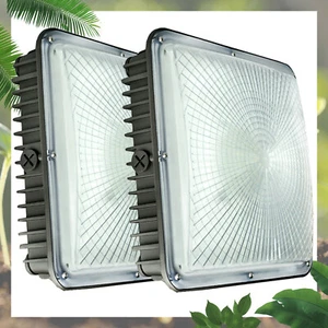 Bright White 8400Lm LED Canopy Light Outdoor Ceiling Garage Lighting (70Watt)  - Picture 1 of 16