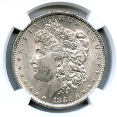 1880-O Morgan Dollar, NGC MS61 - Image 1 of 3