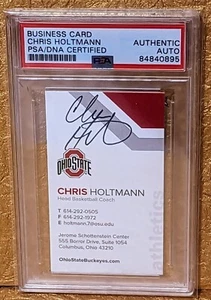 Chris Holtmann PSA Autograph Signed Business Card Ohio State 🏀 Basketball - Picture 1 of 1