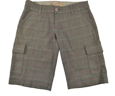 Bermudas Largas Billabong GAVIN Marrón Trigo Negro Como Nuevas a Cuadros Carga Junior  Foto 1 de 2