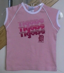 Detroit Tigers Girls Ringer T-Shirt - Picture 1 of 3