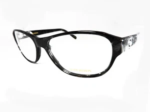 BOUCHERON WOMEN'S BE0 176.02 EYEGLASSES BLACK/ SILVER SWAROVSKI CRYSTALS A - Picture 1 of 5