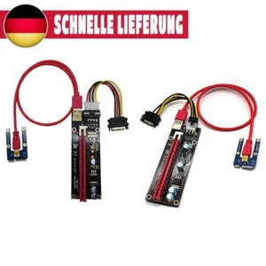 USB3.0 Mini PCI-E Riser SATA to 4/6 Pin 16X PCIE Adapter Card Power Cable for PC - Afbeelding 1 van 11