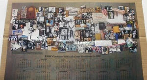 Poster collage 1980 KNBR AM San Francisco Giants bandiera stazione candelabro - Foto 1 di 7
