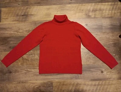 Suéter Land's End Tejido Rojo Cuello Alto Juvenil Usado en Excelente Condición Foto 1 de 4