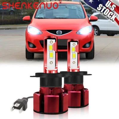 LED For MAZDA2 2011-2014 Headlight Kit H4/9003 6000K White Bulbs High/Low Beam - Image 1 of 4