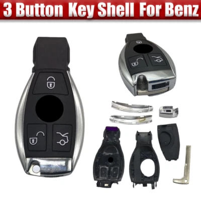 Cubierta de carcasa de llavero de coche ABS de 3 botones para Mercedes Benz C E G R AMG GLK350 GL450 Foto 1 de 4