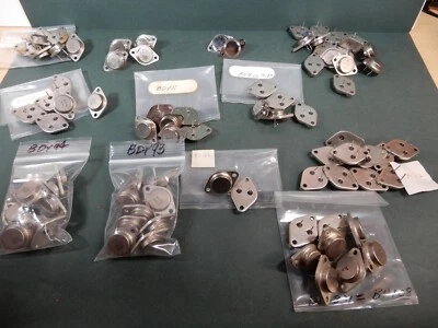 Lote de transistores Amperex vintage TO3 algunos germanio A705 BDY90 BDY11 BDY98 BDYY Foto 1 de 4