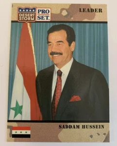 Saddam Hussein 1991 Pro Set Desert Storm Trading Card #69 FIRST CARD Free Ship - Picture 1 of 2