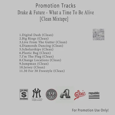 Рэп/хип-хоп... Белый компакт-диск. Drake & Future - What a Time To Be Alive [чистый микстейп] - Изображение 1 из 2