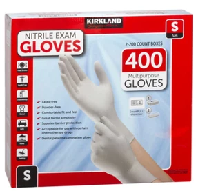 Kirkland Signature latexfreie Nitril-Untersuchungshandschuhe, 400 Stück KLEINE GRÖSSE - Bild 1 von 2