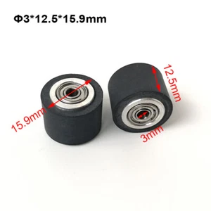 3PC 3x12.5x16mm Pinch Roller Redsail Vinyl Cutter Cutting Plotter RS720C RS1360C - Picture 1 of 1