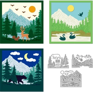 9 Styles Forest Animals Cutting Dies Card Making Son Moon Summer Die Cut Carb... - Picture 1 of 12