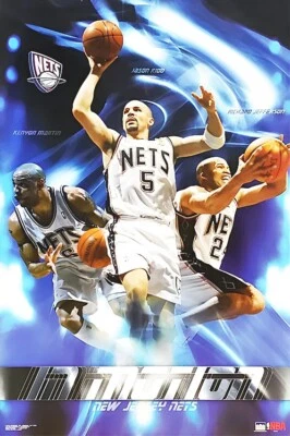 - Запечатанный - 2002 - JASON KIDD-STARLINE 3129 New Jersey NETS NBA баскетбольный плакат - Изображение 1 из 2