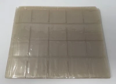 8 Hojas de Plástico Transparente - Moneda y 35mm Página Deslizante para Carpetas de 3 Anillos USADAS *LEER* Foto 1 de 4