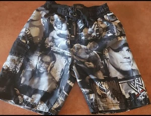 WWE Swimming Trunks Boys Youth Extra Small (4/5) Gray John Cena AOP Lined Swim - Picture 1 of 2