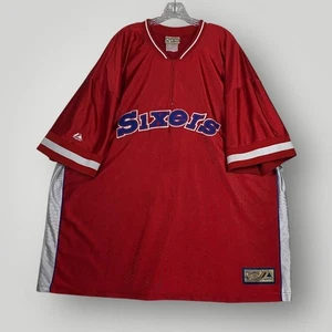 Camicia Vintage Philadelphia 76ers Uomo NBA Basket Hardwood Classics Majest - Foto 1 di 12