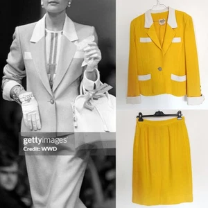 HERMÈS Vintage Frühling 1986 gelber Blazer Anzug - selten dokumentiert Runway - Größe 42 - Bild 1 von 15