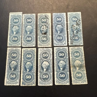 Us Stamp Scott R54c-R63c...Revenue Stamps Used..ng - Image 1 of 2