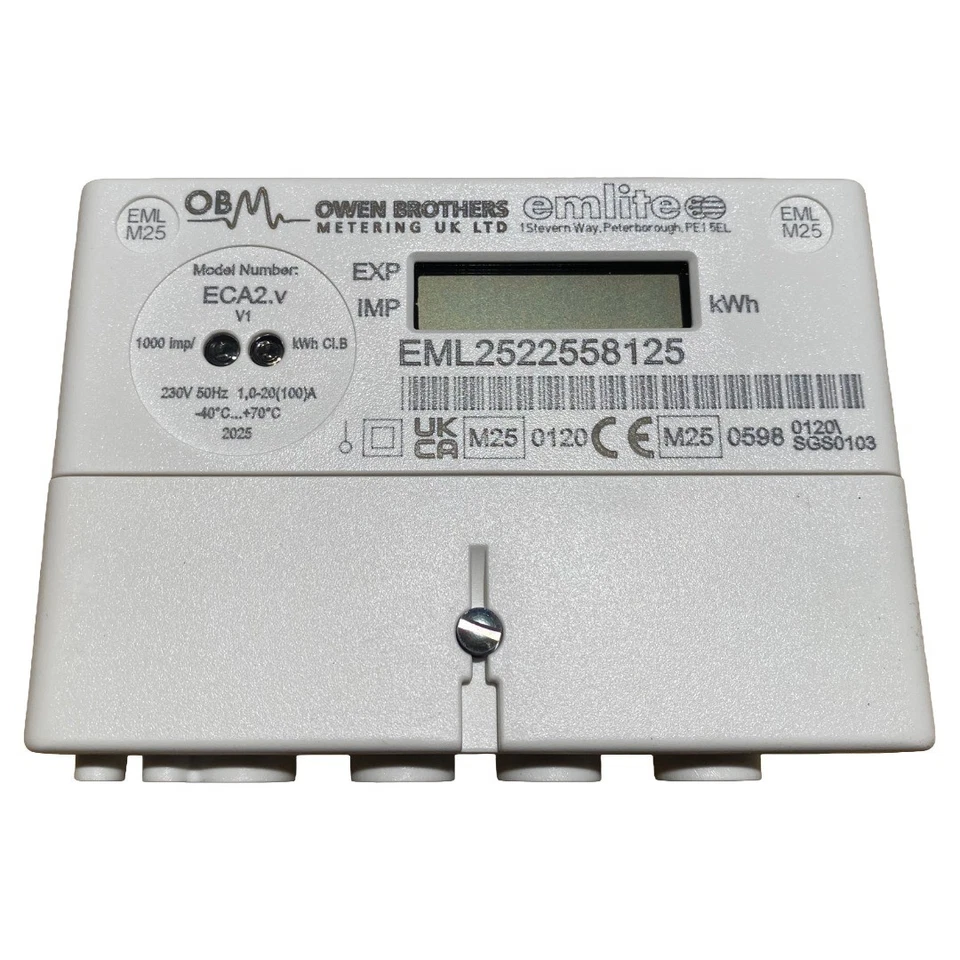ECA2.v 100A MID Certified Single Phase kWh Electric Meter - Image 1 of 1